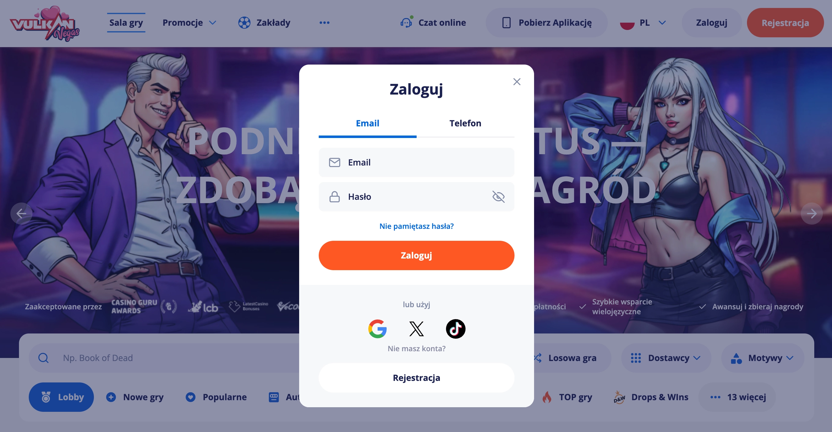 Logowanie kasyno i weryfikacja konta